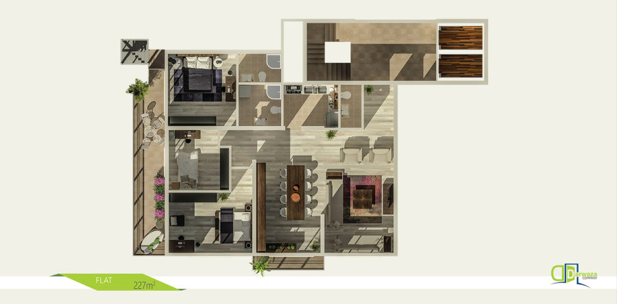 227m²